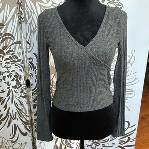 Mock wrap knit